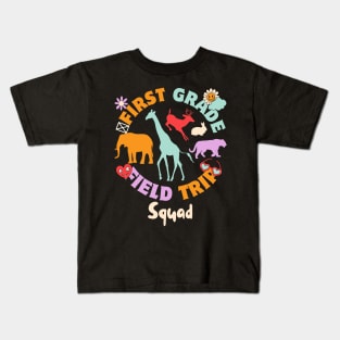 First Grade Field Trip Squad Kids T-Shirt